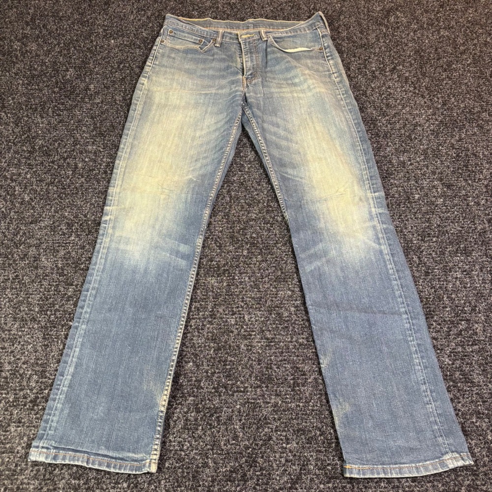 Levis 514 Straight Fit Jeans Mens 34x34 Medium Wash Blue Denim Pants